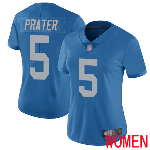 Detroit Lions Limited Blue Women Matt Prater Alternate Jersey NFL Football 5 Vapor Untouchable
